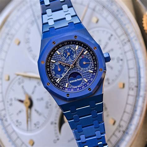 audemars piguet royal oak 26579cs perpetual calendar blue ceramic|royal oak perpetual calendar price.